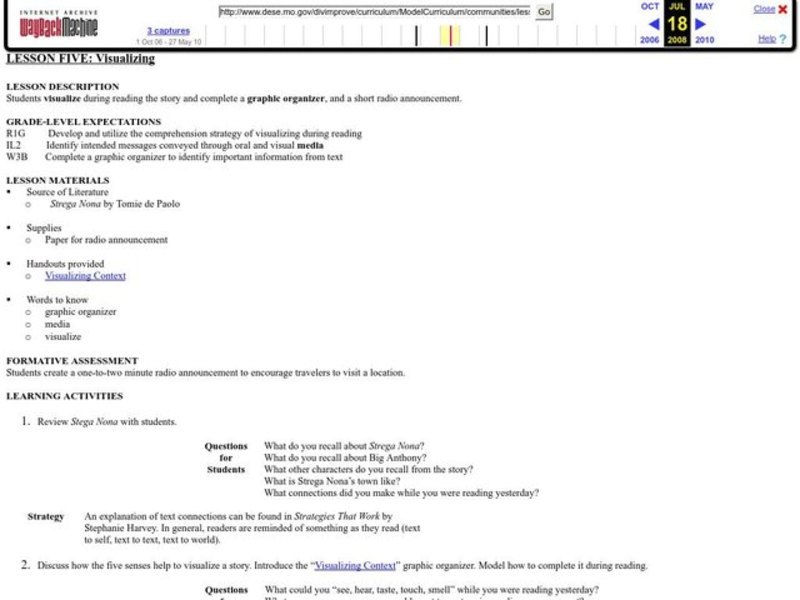 Visualizing Lesson Plan