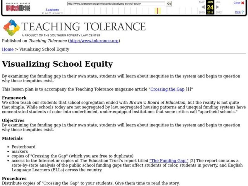 Visualizing School Equity Lesson Plan