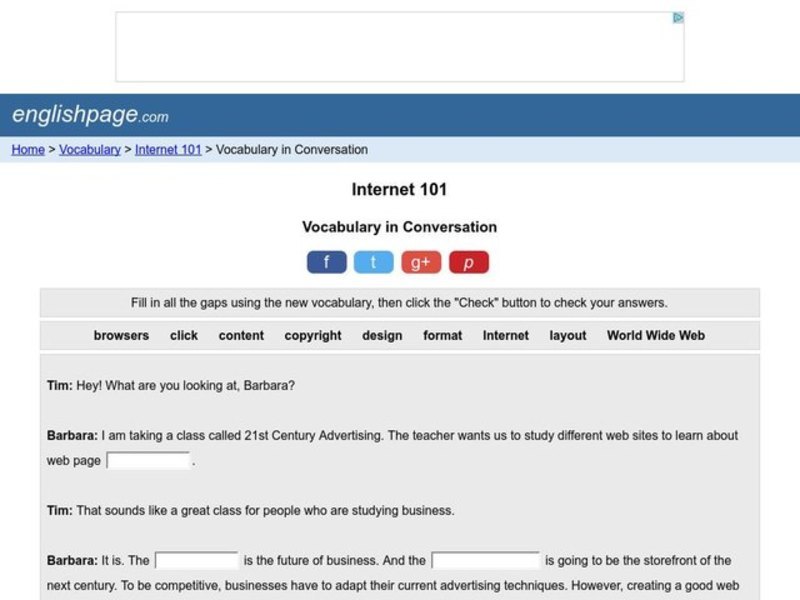 Vocabulary in Conversation Interactive