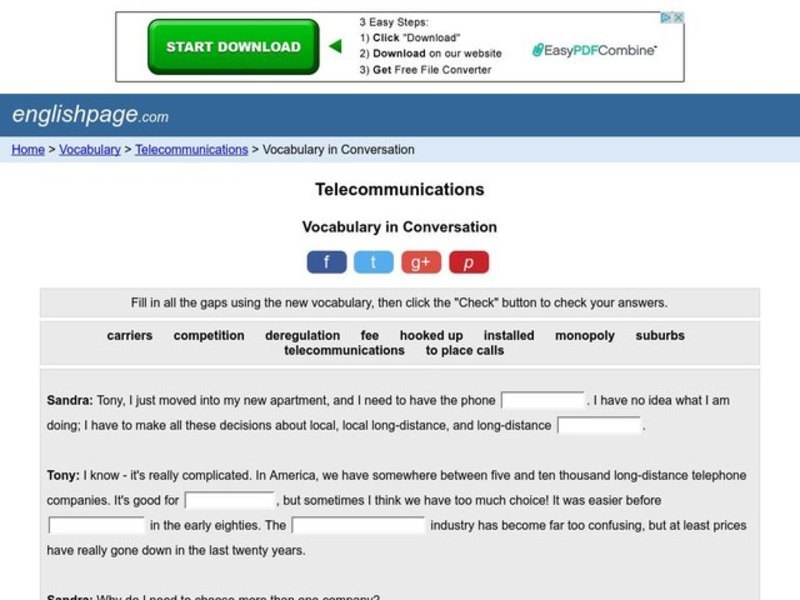 Vocabulary in Conversation Interactive