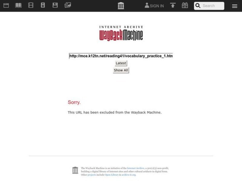 Vocabulary Practice 1 Lesson Plan