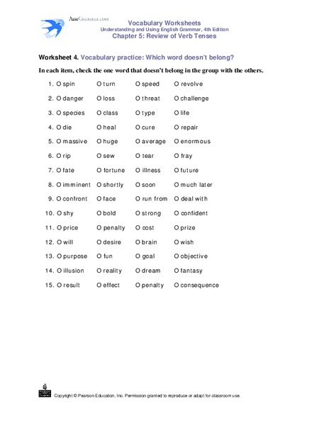 Vocabulary Practice: Which Word Doesn’t Belong? Worksheet