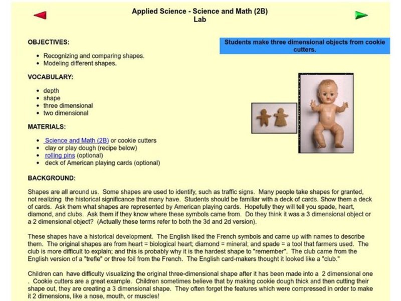 Applied Science - Science and Math Lab Lesson Plan