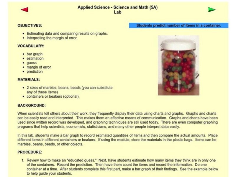 Applied Science - Science and Math Lab Lesson Plan