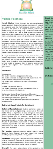 Volatile Volcanoes Lesson Plan