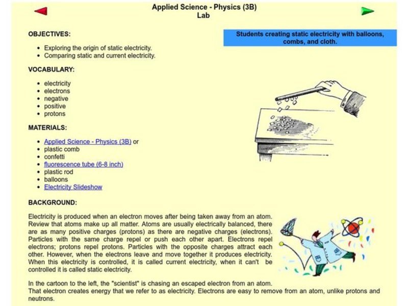 Applied Science - Physics Lab Lesson Plan