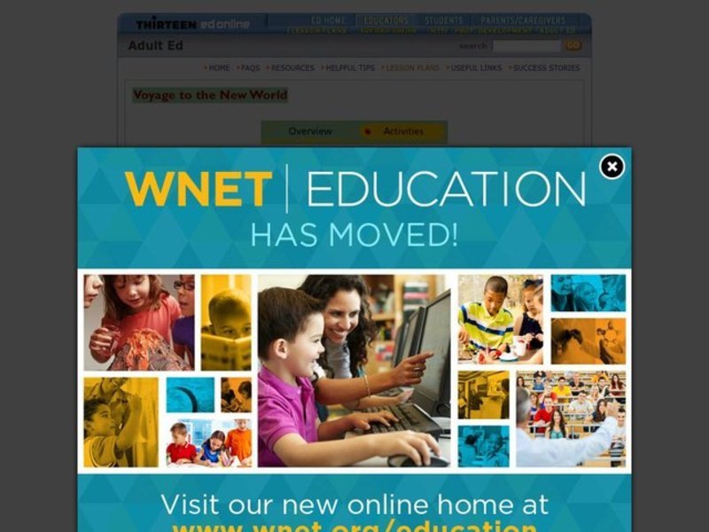 Voyage to the New World Lesson Plan