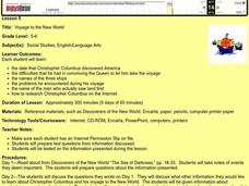 Voyage to the New World Lesson Plan