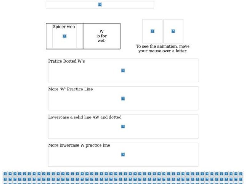 W is for Web Worksheet