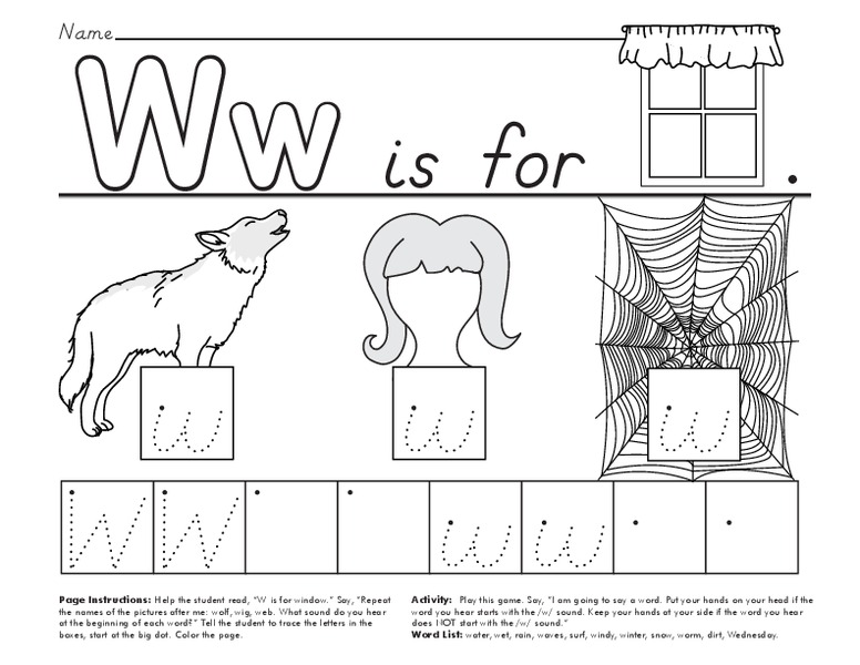 Ww is for Window Worksheet