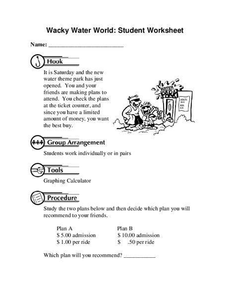 Wacky Water World: Student Worksheet Lesson Plan