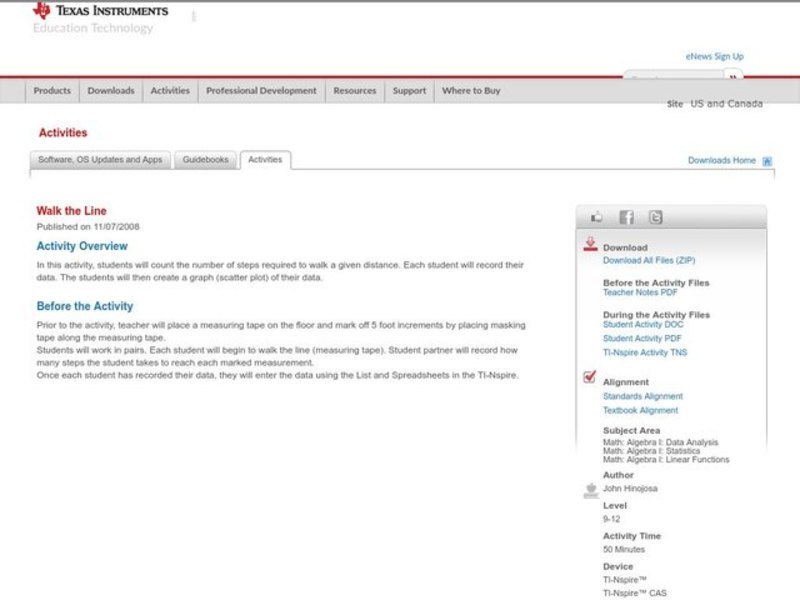 Walk the Line Lesson Plan