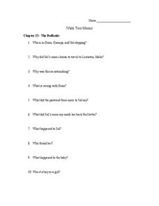 Walk Two Moons Worksheet