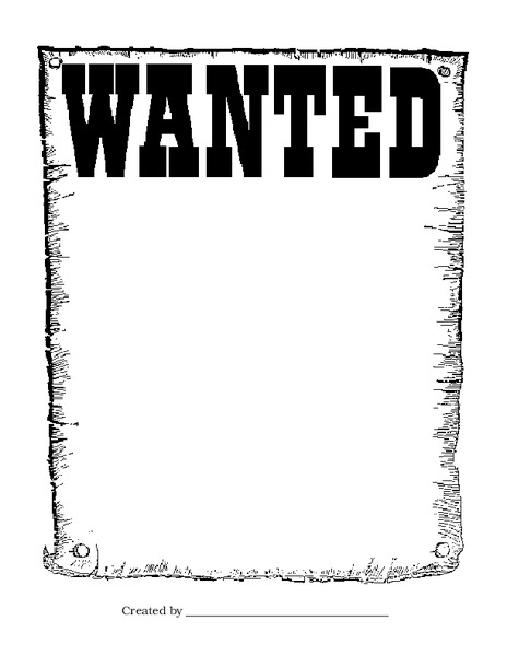 Wanted Printables