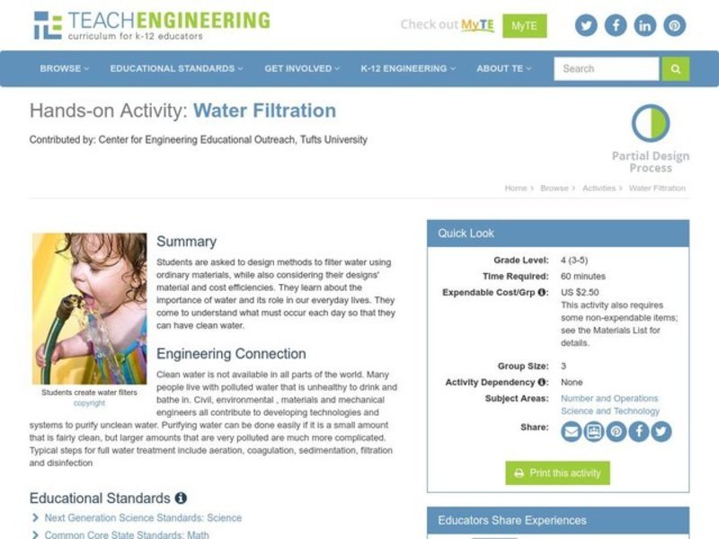 Water Filtration Lesson Plan