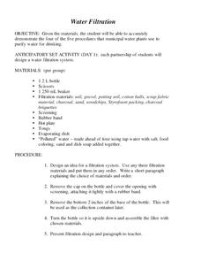 Water Filtration Lesson Plan