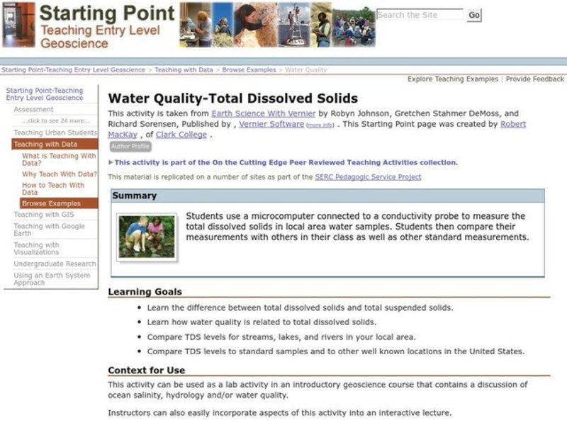 Water Quality Lesson Plan