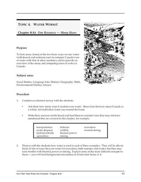 Water Works Lesson Plan