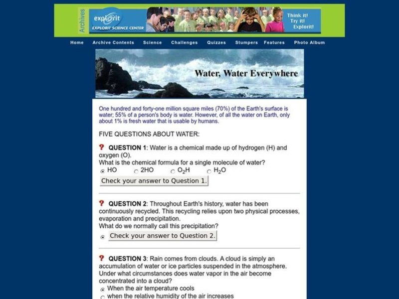 Water, Water Everywhere Interactive