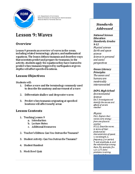 Waves Lesson Plan