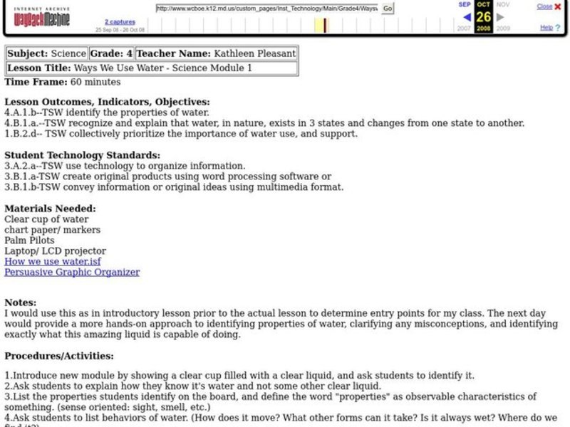 Ways We Use Water Lesson Plan