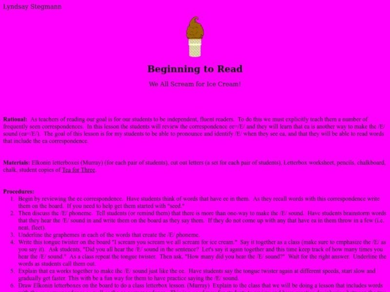 We All Scream for Ice Cream! Lesson Plan