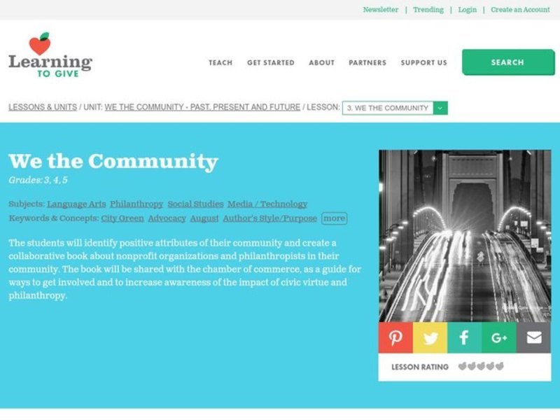 We the Community Lesson Plan