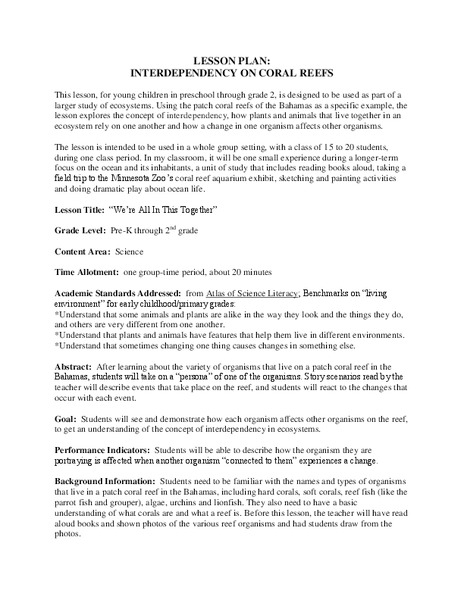 We're All In This Together Lesson Plan