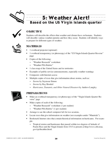 Weather Alert Lesson Plan