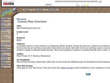 Ball Identification Exercise Lesson Plan