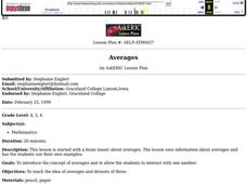 Averages Lesson Plan