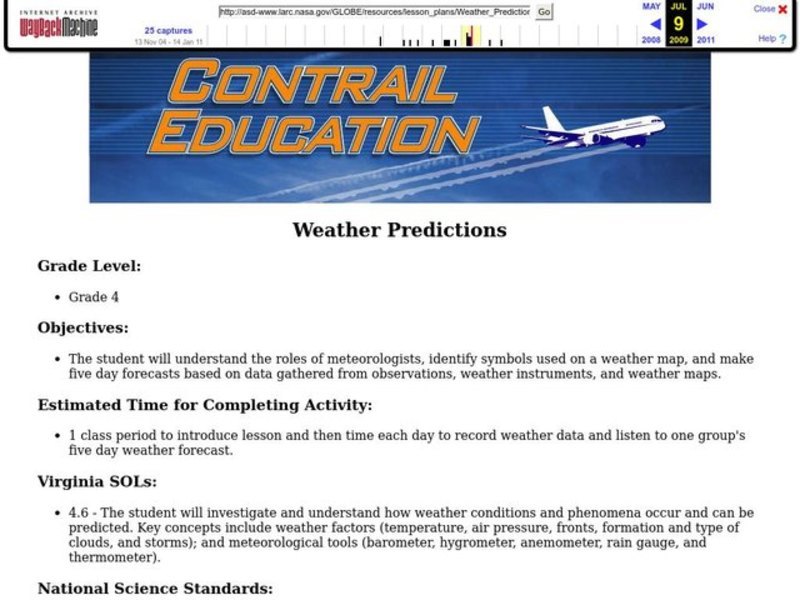 Weather Predictions Lesson Plan