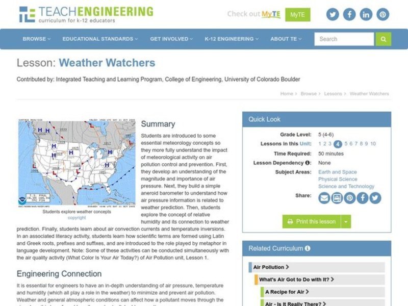 Weather Watchers Lesson Plan