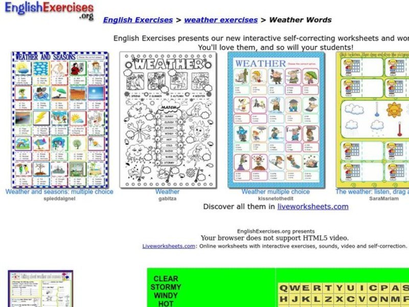 Weather Words Interactive