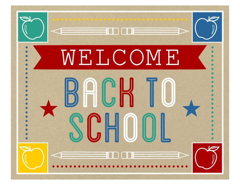 Welcome Back to School Printables