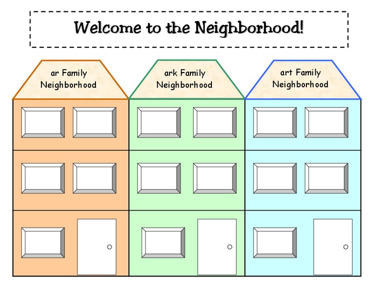 Welcome to the Neighborhood Lesson Plan