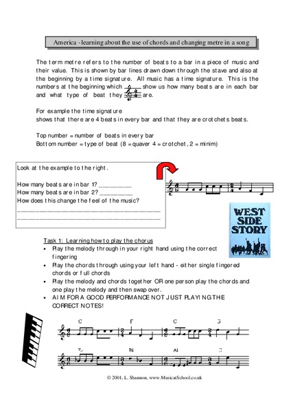 West Side Story Worksheet