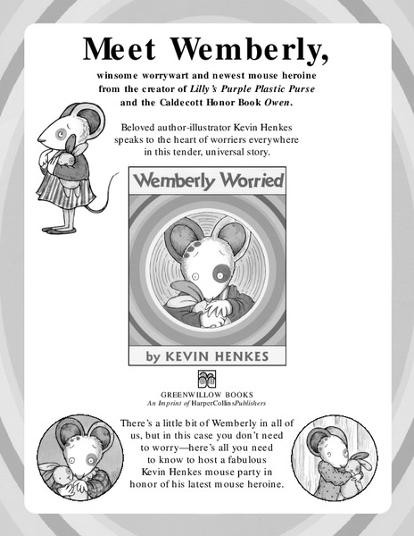 Wemberly Worried Lesson Plan