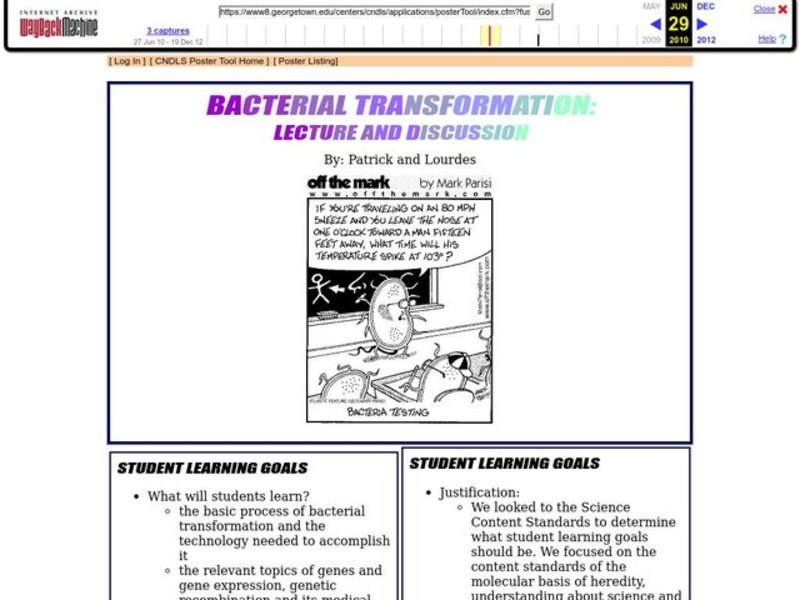 Bacterial Transformation Lesson Plan