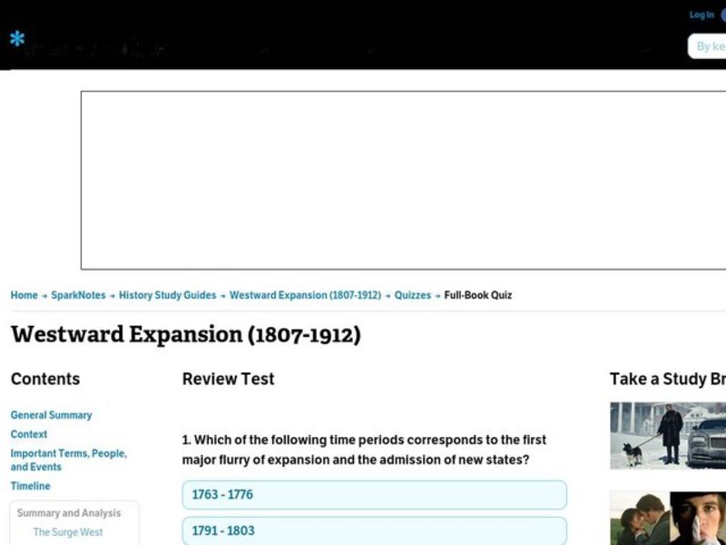 Westward Expansion (1807-1912)      Interactive