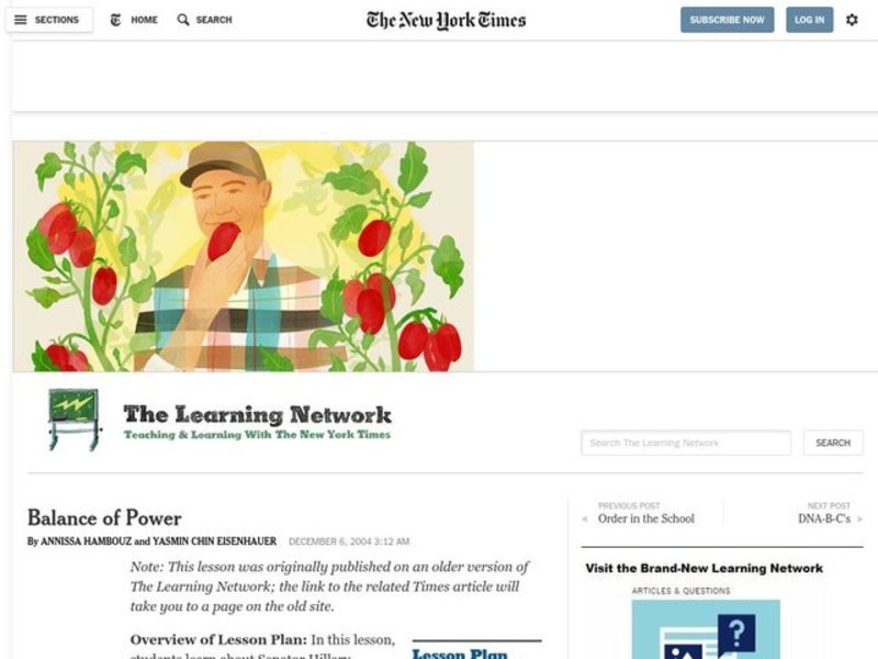 Balance of Power Lesson Plan