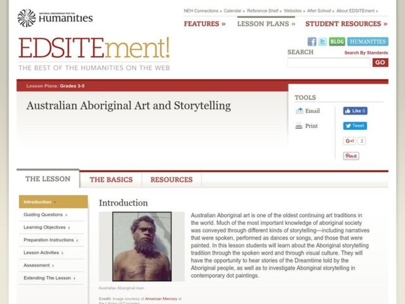 Australian Aboriginal Art And Storytelling Lesson Plan