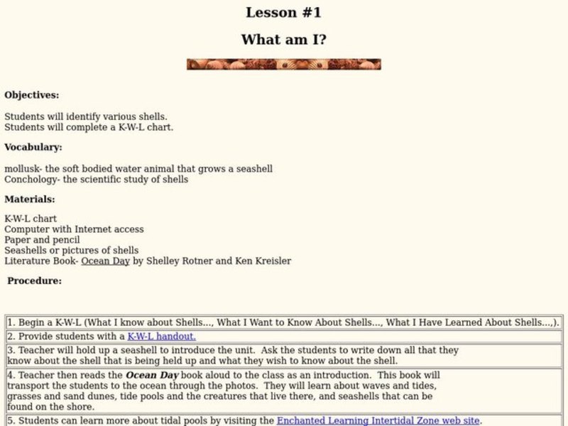 What Am I? Lesson Plan