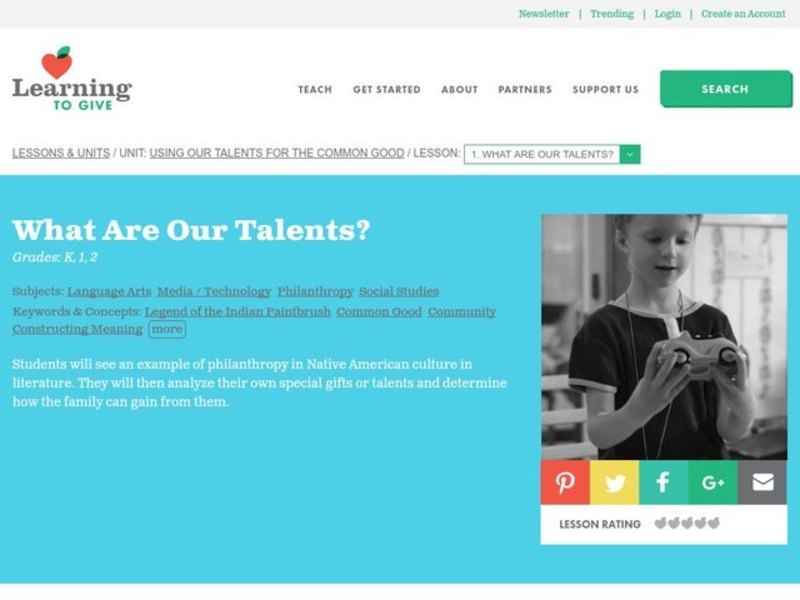 What Are Our Talents? Lesson Plan