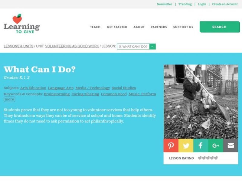 What Can I Do? Lesson Plan