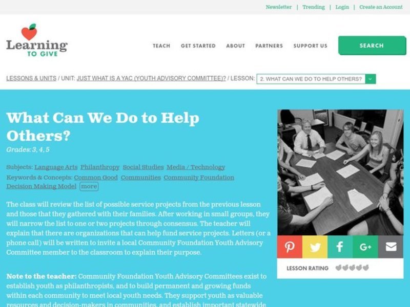 What Can We Do to Help Others? Lesson Plan