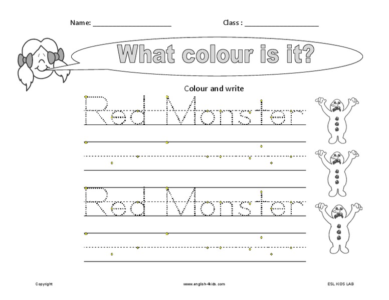 What Color Is It? Worksheet