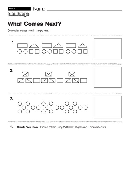 What Comes Next? Worksheet
