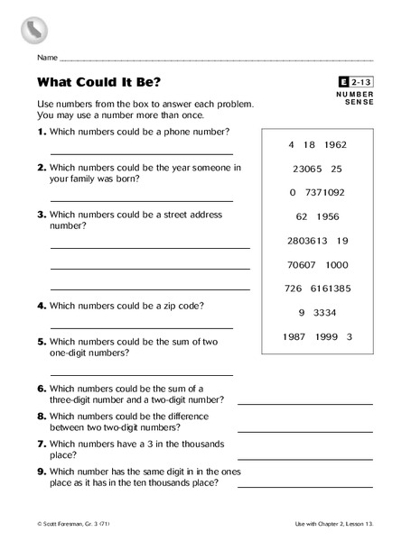 What Could It Be? Worksheet