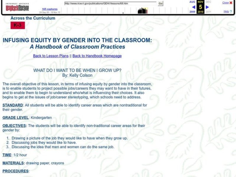 What Do I Want to Be When I Grow Up? Lesson Plan